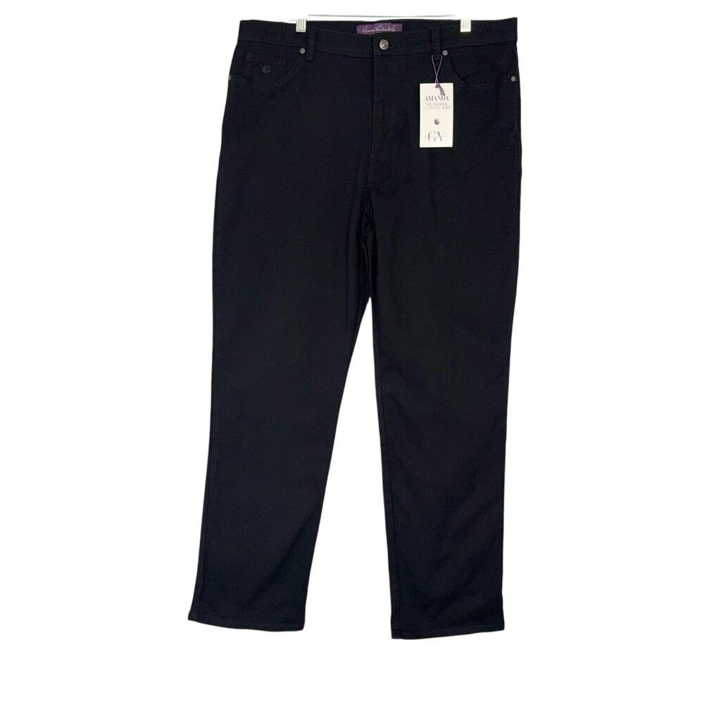 Gloria Vanderbilt Amanda Slimming Jeans Black Women’s Plus Size 18 Pants